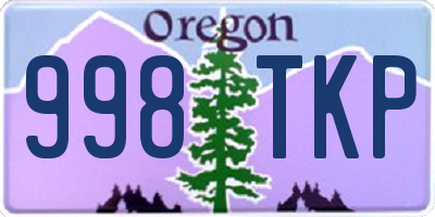 OR license plate 998TKP