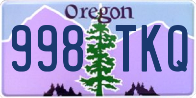 OR license plate 998TKQ