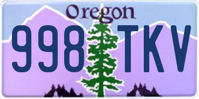 OR license plate 998TKV