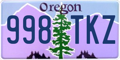 OR license plate 998TKZ