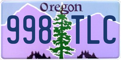 OR license plate 998TLC
