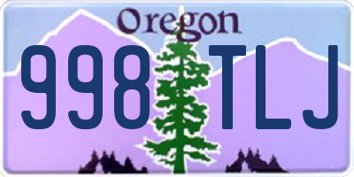 OR license plate 998TLJ