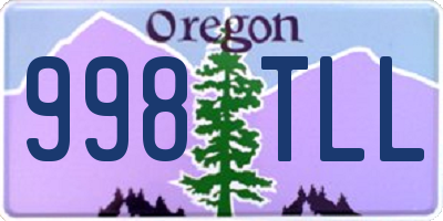 OR license plate 998TLL
