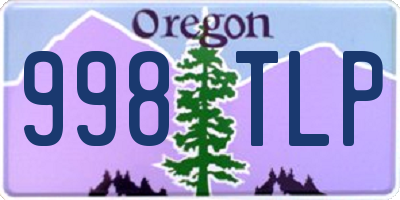 OR license plate 998TLP