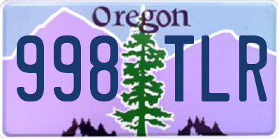 OR license plate 998TLR