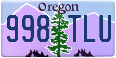OR license plate 998TLU