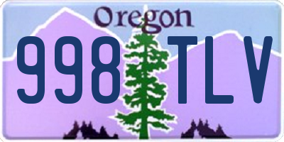 OR license plate 998TLV