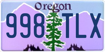 OR license plate 998TLX