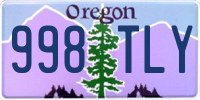 OR license plate 998TLY