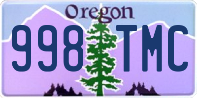 OR license plate 998TMC
