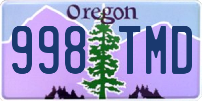 OR license plate 998TMD