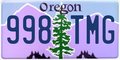OR license plate 998TMG