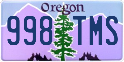 OR license plate 998TMS
