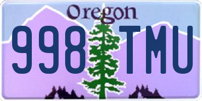 OR license plate 998TMU