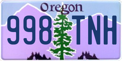 OR license plate 998TNH