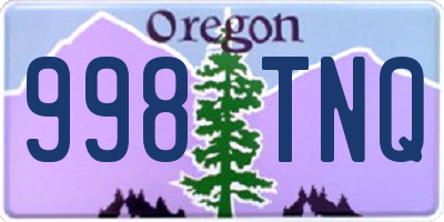 OR license plate 998TNQ