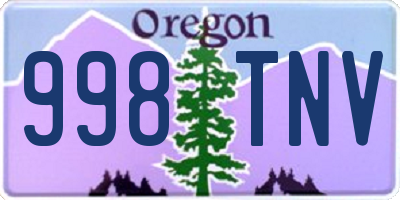 OR license plate 998TNV