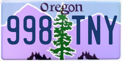 OR license plate 998TNY