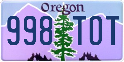OR license plate 998TOT