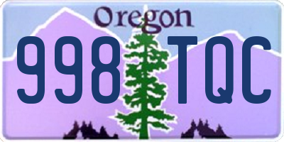 OR license plate 998TQC