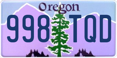 OR license plate 998TQD