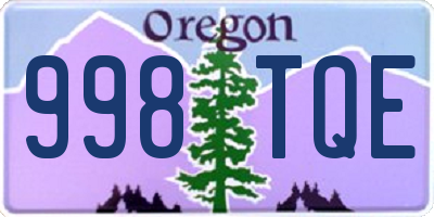 OR license plate 998TQE