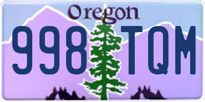 OR license plate 998TQM