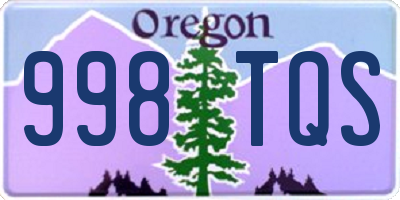 OR license plate 998TQS
