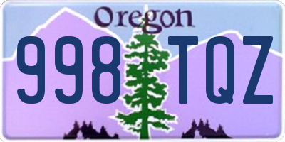 OR license plate 998TQZ