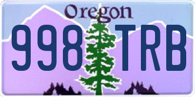 OR license plate 998TRB
