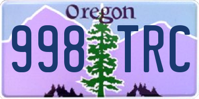 OR license plate 998TRC