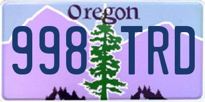 OR license plate 998TRD