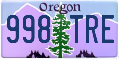 OR license plate 998TRE