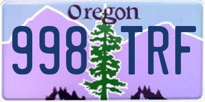 OR license plate 998TRF