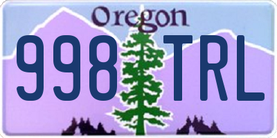 OR license plate 998TRL