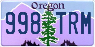 OR license plate 998TRM