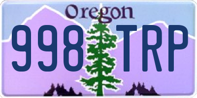 OR license plate 998TRP