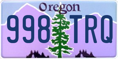 OR license plate 998TRQ