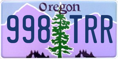 OR license plate 998TRR