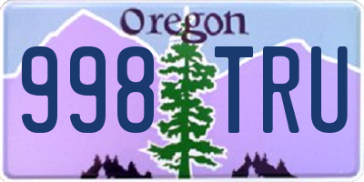 OR license plate 998TRU