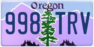 OR license plate 998TRV