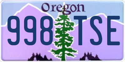 OR license plate 998TSE