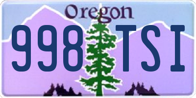 OR license plate 998TSI