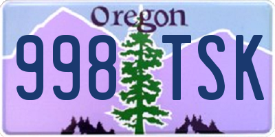 OR license plate 998TSK