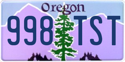 OR license plate 998TST
