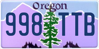 OR license plate 998TTB