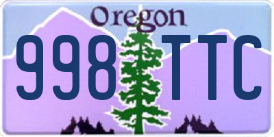 OR license plate 998TTC