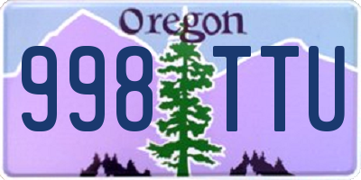 OR license plate 998TTU