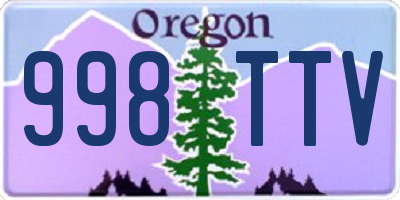 OR license plate 998TTV