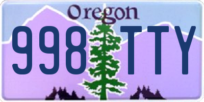 OR license plate 998TTY